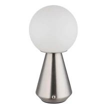 Veioza decor Globo SORA metal, acril, nichel, alb, LED, 1.5W, 3000-4500-6500K, 140 Lm - 21029N