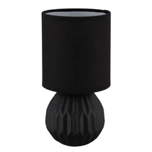 Veioza Globo SYLAS ceramic, textil, negru, E14 - 21730S