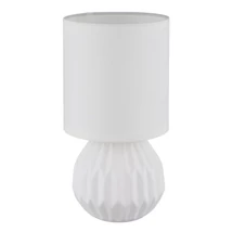 Veioza Globo SYLAS ceramic, textil, alb, E14 - 21730W