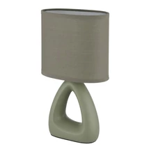 Veioza Globo TRIANGLE ceramic, textil, verde, E14 - 21731BG