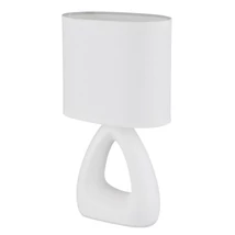 Veioza Globo TRIANGLE ceramic, textil, alb, E14 - 21731W