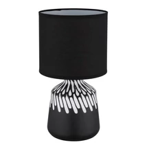 Veioza Globo RELA ceramic, textil, negru, alb, E14 - 21733S