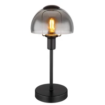 Veioza Globo KOKKINI metal, sticla, negru, fumuriu, E14 - 21914B