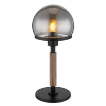 Veioza Globo HAKU metal, sticla, negru, fumuriu, E27 - 21954S
