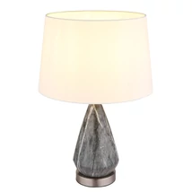 Veioza Globo KISA metal, textil, nichel, alb, E27 - 24147W