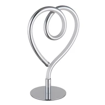 Veioza decor Globo AMORE metal, silicon, crom, alb, LED, 6W, 3000K, 250 Lm - 28054C