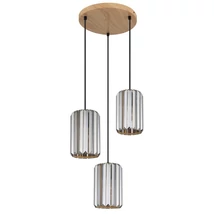 Pendul Globo RUN metal, cristal, maro, fumuriu, E27 - 30229346