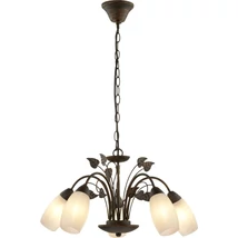 Candelabru Globo VENEZIA metal, sticla, ruginiu, alabastru, E14 - 30800523X