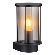 Aplica de perete exterioara Globo GRACEY metal, sticla, negru, fumuriu, E27, IP54 - 31360