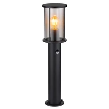 Lampadar exterior cu senzor de miscare Globo GRACEY metal, sticla, negru, fumuriu, E27, IP54 - 31362S