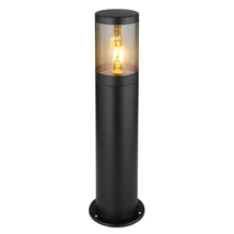 Lampadar exterior Globo XELOO metal, plastic, negru, fumuriu, E27, IP44 - 32015BS