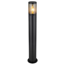 Lampadar exterior Globo XELOO metal, plastic, negru, fumuriu, E27, IP44 - 32016BS
