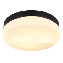 Plafoniera exterioara Globo VRANOS metal, sticla, negru, alb, E27, IP44 - 32112B
