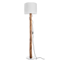 Lampadar Globo NORIN lemn, textil, lemn, alb, E27 - 40210146X