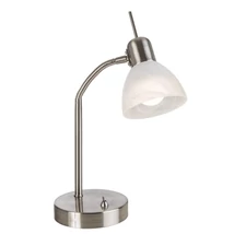 Veioza Globo DAYTONA metal, sticla, nichel, alb, E14 - 518901016X