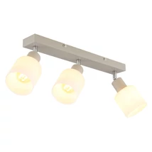 Plafoniera Globo TRENT metal, sticla, nisipiu, alb, E14 - 54114-3