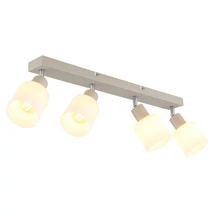 Plafoniera Globo TRENT metal, sticla, nisipiu, alb, E14 - 54114-4