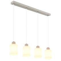 Pendul Globo TRENT metal, sticla, nisipiu, alb, E27 - 54114-4H