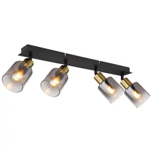 Spot Globo HOLLSY metal, sticla, negru, auriu, fumuriu, E14 - 54310-4