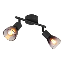 Spot Globo SATELLA metal, sticla, negru, fumuriu, E14 - 54312-2