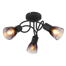 Plafoniera Globo SATELLA metal, sticla, negru, fumuriu, E14 - 54312-3D