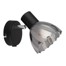 Spot Globo ZACHERY metal, sticla, negru, crom, E14 - 54315S-1