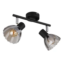 Spot Globo ZACHERY metal, sticla, negru, crom, E14 - 54315S-2