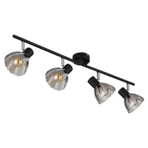 Spot Globo ZACHERY metal, sticla, negru, crom, E14 - 54315S-4
