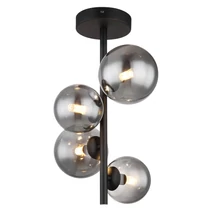 Plafoniera Globo RIHA metal, sticla, negru, fumuriu, G9 - 56133-4D