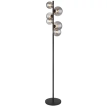 Lampadar Globo RIHA metal, sticla, negru, fumuriu, G9 - 56133-6S