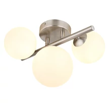 Plafoniera Globo RIHA metal, sticla, nichel, alb, G9 - 56140-3W
