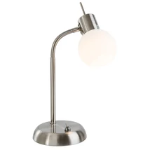 Veioza Globo LOXY metal, sticla, nichel, alb, E14 - 571601016X