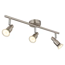 Plafoniera Globo KINLEY metal, nichel, GU10, 3W, 3000K, 250Lm - 57385-3