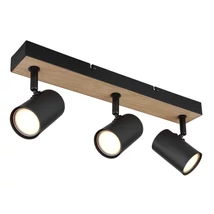 Spot Globo ROBBY metal, negru, maro, GU10 - 57911-3BW
