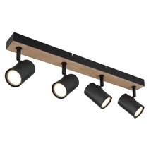 Spot Globo ROBBY metal, negru, maro, GU10 - 57911-4BW