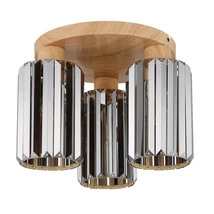 Plafoniera Globo RUN metal, cristal, maro, fumuriu, E27 - 60220346