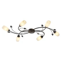 Plafoniera Globo VENEZIA metal, sticlam ruginiu, alabastru, E14 - 60800623X