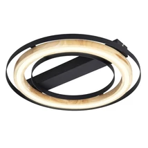 Plafoniera Globo RILAS metal, bambus, negru, maro, LED, 21W, 3000K, 2600Lm - 62374608X