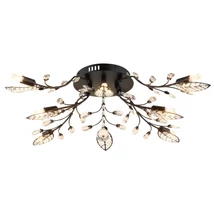 Plafoniera Globo JANIS metal, acril cristal, negru, transparent, G9 - 63007-8