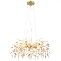 Candelabru Globo DANNA metal, cristal sticla, auriu, chihlimbar, G9 - 64132-8