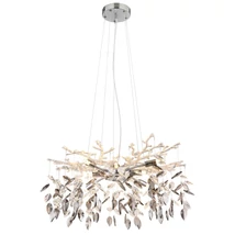 Candelabru Globo DANNA metal, cristal sticla, crom, fumuriu, G9 - 64133-8