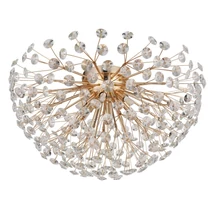 Plafoniera Globo KATRINA metal, cristal, auriu, transparent, G9, 21W, 3000K, 2100Lm - 64135D1