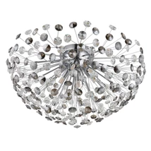 Plafoniera Globo KATRINA metal, cristal, crom, fumuriu,  transparent, G9, 21W, 3000K, 2100Lm - 64135D1C