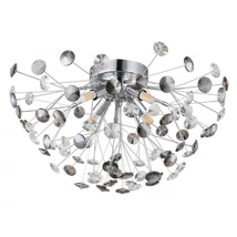 Plafoniera Globo KATRINA metal, cristal, crom, fumuriu,  transparent, G9, 14W, 3000K, 140000Lm - 64135DC