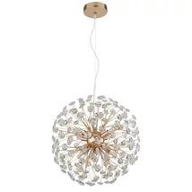 Pendul Globo KATRINA metal, auriu, cristal, transparent, G9, 28W, 3000K, 350Lm - 64135H1