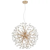 Pendul Globo KATRINA metal, auriu, cristal, negru, transparent, G9, 31.5W, 3000K, 350Lm - 64135H2