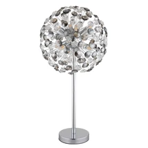 Veioza Globo KATRINA metal, cristal, crom, fumuriu, transparent, G9, 3.5W, 3000K, 350Lm - 64135TC