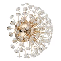 Aplica de perete Globo KATRINA metal, cristal, auriu, transparent, G9, 3.5W, 3000K, 350Lm - 64135W
