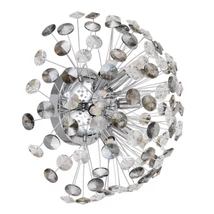 Aplica de perete Globo KATRINA metal, cristal, crom, fumuriu, G9, 3.5W, 3000K, 350Lm - 64135WC