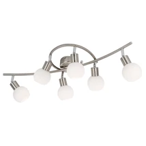 Plafoniera Globo LOXY metal, sticla, nichel, alb, E14 - 671606016X